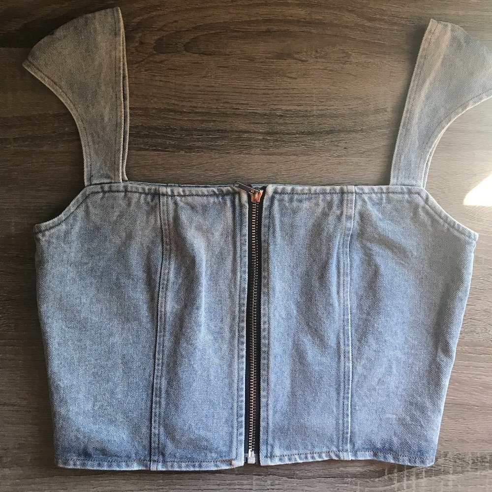 Lioness/Peppermayo Denim Crop Top